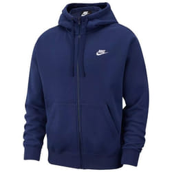 Sweat à capuche - NIKE - M NSW CLUB HOODIE FZ BB - Bleu marine - Manches longues - Col capuche