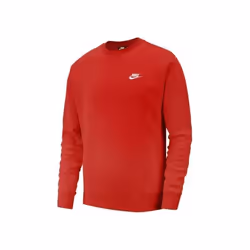 Sweats - NIKE - Club Crew - Homme - Rouge - Manches longues - Col arrondi