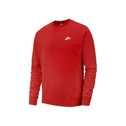 Sweats - NIKE - Club Crew - Homme - Rouge - Manches longues - Col arrondi