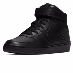 Baskets - NIKE - Court Borough Mid 2 GS - Femme - Noir - Synthétique - Lacets