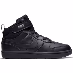 Baskets Enfant - NIKE - Court Borough Mid 2 - Noir - Lacets - Synthétique