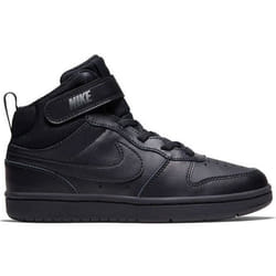 Baskets Enfant - NIKE - Court Borough Mid 2 - Noir - Lacets - Synthétique