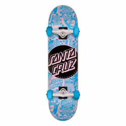 Skateboard Complète Santa Cruz Flier Dot Full - Bleu - 8.00 x 31.25