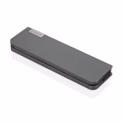 Lenovo USB-C Mini Dock, Avec fil, USB 3.2 Gen 1 (3.1 Gen 1) Type-C, 3,5 mm, 10,100,1000 Mbit/s, Gris, CB, BSMI, SII, CU, Ukra ...