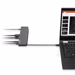 Lenovo USB-C Mini Dock Avec fil USB 3.2 Gen 1 (3.1 Gen 1) Type-C Gris - Vue supplémentaire 4