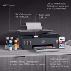 HP Smart Tank Plus 570 Imprimante Multifonction Jet d'Encre Couleur Wi-Fi Noir - Vue supplémentaire 16