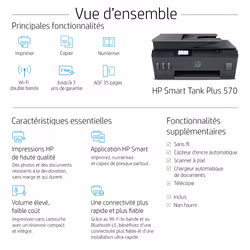 HP Smart Tank Plus 570 Imprimante Multifonction Jet d'Encre Couleur Wi-Fi Noir - Vue supplémentaire 7