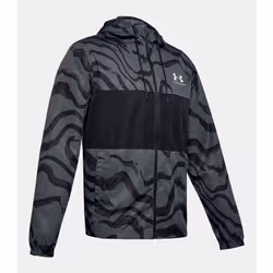 Under Armour UA Sportstyle Wind Printed, Blouson coupe-vent, Mâle, Adulte, M, EUE, Noir