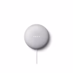 Google Nest Mini, Google Assistant, Rond, Gris, Tissu, Plastique, Chromecast, Android, iOS