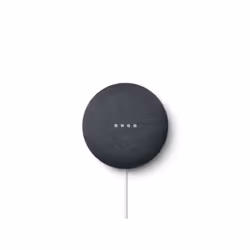 Google Nest Mini, Google Assistant, Rond, Anthracite, Tissu, Plastique, Chromecast, Android, iOS