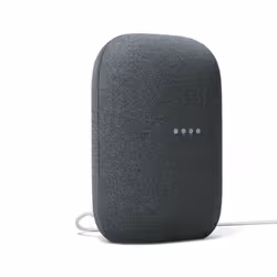 Google Nest Audio, Google Assistant, Rectangle, Charbon de bois, Plastique, Chromecast, Android, iOS