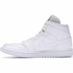Basket Nike AIR JORDAN 1 MID - Blanc - Homme - Basket-ball - Stabilisé - Respirant