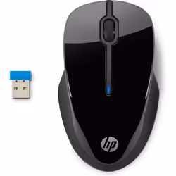 HP Souris sans fil 250, Blue LED, RF sans fil, 1600 DPI, Noir