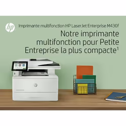 HP LaserJet Enterprise Imprimante multifonction M430f, Noir et blanc, Imprimante pour Entreprises, Impression, copie, scan, fax, Chargeur automatique de documents de 50 feuilles; Impression recto-verso; Numérisation recto-verso; Impression USB en façade; Taille compacte; Éco-énergétique; Sécurité renforcée - Vue supplémentaire 14