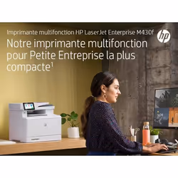 HP LaserJet Enterprise Imprimante multifonction M430f, Noir et blanc, Imprimante pour Entreprises, Impression, copie, scan, fax, Chargeur automatique de documents de 50 feuilles; Impression recto-verso; Numérisation recto-verso; Impression USB en façade; Taille compacte; Éco-énergétique; Sécurité renforcée - Vue supplémentaire 15