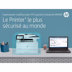 HP LaserJet Enterprise Imprimante multifonction M430f, Noir et blanc, Imprimante pour Entreprises, Impression, copie, scan, fax, Chargeur automatique de documents de 50 feuilles; Impression recto-verso; Numérisation recto-verso; Impression USB en façade; Taille compacte; Éco-énergétique; Sécurité renforcée - Vue supplémentaire 22