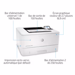 HP LaserJet Enterprise M406dn, Noir et blanc, Imprimante pour Entreprises, Imprimer, Taille compacte; Sécurité renforcée; Impression recto-verso; Éco-énergétique; Impression USB en façade - Vue supplémentaire 12