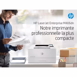 HP LaserJet Enterprise M406dn, Noir et blanc, Imprimante pour Entreprises, Imprimer, Taille compacte; Sécurité renforcée; Impression recto-verso; Éco-énergétique; Impression USB en façade - Vue supplémentaire 25