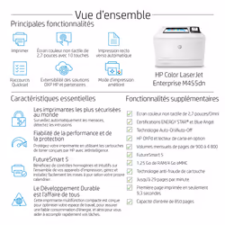 HP Color LaserJet Enterprise M455dn, Couleur, Imprimante pour Entreprises, Imprimer, Taille compacte; Sécurité renforcée; Eco-énergétique; Impression recto-verso - Vue supplémentaire 23