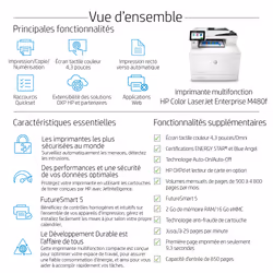 HP Color LaserJet Enterprise Imprimante multifonction couleur LaserJet Enterprise M480f, Couleur, Imprimante pour Entreprises, Impression, copie, scan, fax, Taille compacte; Sécurité renforcée; Impression recto-verso; Chargeur automatique de documents de 50 feuilles; Éco-énergétique - Vue supplémentaire 13
