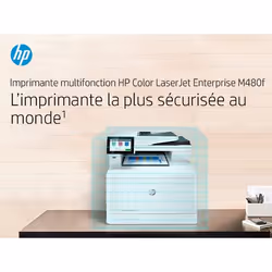 HP Color LaserJet Enterprise Imprimante multifonction couleur LaserJet Enterprise M480f, Couleur, Imprimante pour Entreprises, Impression, copie, scan, fax, Taille compacte; Sécurité renforcée; Impression recto-verso; Chargeur automatique de documents de 50 feuilles; Éco-énergétique - Vue supplémentaire 14