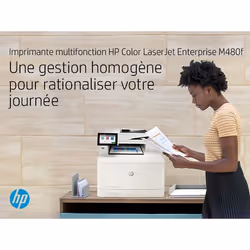 HP Color LaserJet Enterprise Imprimante multifonction couleur LaserJet Enterprise M480f, Couleur, Imprimante pour Entreprises, Impression, copie, scan, fax, Taille compacte; Sécurité renforcée; Impression recto-verso; Chargeur automatique de documents de 50 feuilles; Éco-énergétique - Vue supplémentaire 20