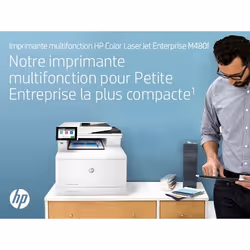 HP Color LaserJet Enterprise Imprimante multifonction couleur LaserJet Enterprise M480f, Couleur, Imprimante pour Entreprises, Impression, copie, scan, fax, Taille compacte; Sécurité renforcée; Impression recto-verso; Chargeur automatique de documents de 50 feuilles; Éco-énergétique - Vue supplémentaire 25