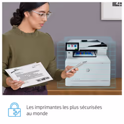 HP Color LaserJet Enterprise Imprimante multifonction couleur LaserJet Enterprise M480f, Couleur, Imprimante pour Entreprises, Impression, copie, scan, fax, Taille compacte; Sécurité renforcée; Impression recto-verso; Chargeur automatique de documents de 50 feuilles; Éco-énergétique - Vue supplémentaire 7