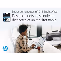 HP Pack de 3 cartouches d'encre DesignJet 712, cyan, 29 ml - Vue supplémentaire 5