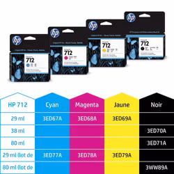 HP Pack de 3 cartouches d'encre DesignJet 712, cyan, 29 ml - Vue supplémentaire 7
