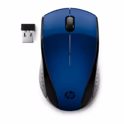 HP Souris sans fil 220 (Bleue lumière), Ambidextre, RF sans fil, Bleu
