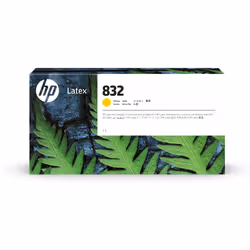 HP Cartouche d’encre Latex 832 jaune de 1 litre, Encre à base de latex, 1000 ml, 1 pièce(s), Paquet unique