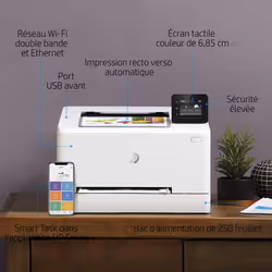 HP Color LaserJet Pro M255dw, Couleur, Imprimante pour Imprimer, Impression recto-verso; Eco-énergétique; Sécurité renforcée; Wi-Fi double bande - Vue supplémentaire 10