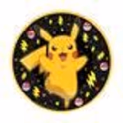 8 ASSIETTES CARTON POKÉMON PIKACHU 23CM NOIR- VAISSELLE DE FÊTE