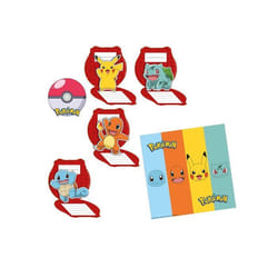 8 Invitations et enveloppes anniversaire Pokémon