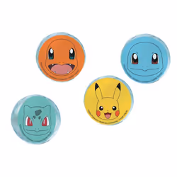 Lot de 4 balles  pokémon rebondissants pour fête danniversaire pour Enfants sous Licence Officielle pour anniversaire enfants