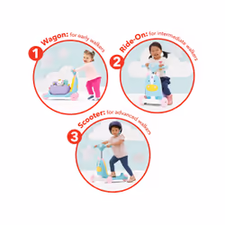 Skip Hop Zoo 3-In-1 Ride On Toy Scooter à roulettes