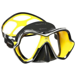 Mares X Vision Chrome Liquidskin - Masque de plongée en Bi-Silicone Silhouette - Adulte - Unisexe - Jaune et Noir