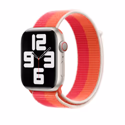Apple MN5V3ZM/A accessoire intelligent à porter sur soi Bande Orange, Rouge, Blanc Nylon