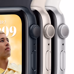 Apple Watch SE OLED 44mm Argent Wifi GPS (satellite)