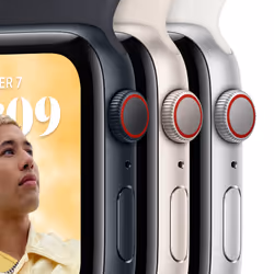 Apple Watch SE OLED 44mm 4G Noir Wifi GPS (satellite)