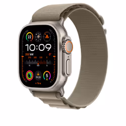 Apple MT5V3ZM/A Bande Olive Polyester recyclé, Titane, Spandex
