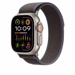 Apple MT623ZM/A Bande Noir, Bleu Nylon, Polyester recyclé, Spandex, Titane