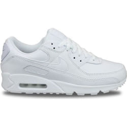 Basket Homme - Nike - Air Max 90 Leather Blanc - Textile - Lacets - Semelle Gomme