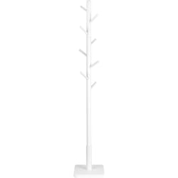 Songmics - vasagle Portemanteau, Portant à vêtements en Bois Massif, Support sur Pieds avec 8 Crochets, pour Manteaux, Chapeaux, Sacs, pour entrée,