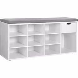 Description générale Ce banc à chaussures moderne est la solution idéale pour maintenir l'ordre dans votre entrée tout en ajo ...