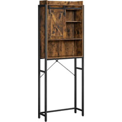 Vasagle - tagère wc, Meuble de rangement pour toilettes, pour machine à laver, placard, cadre en acier, stable, montage facile, style industriel, 64