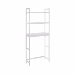 Songmics BTS01WT, Étagère, Autonome, Bambou, Blanc, Toilettes, 45 kg