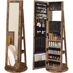 Description générale Découvrez cette élégante armoire à bijoux avec surface boisée, conçue pour simplifier votre routine de b ...