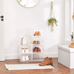 Songmics LSP032W06 Organisateur pour chaussures Fermé Blanc